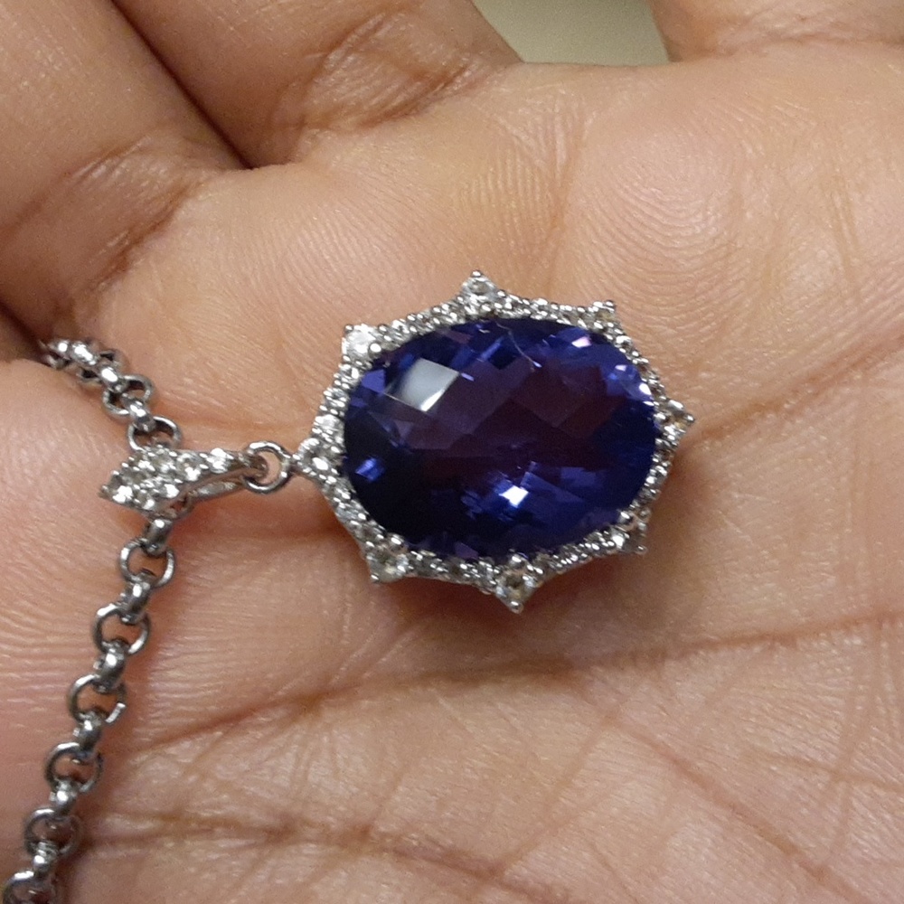 925 Genuine Color Change Fluorite and White Topaz.  FIRM. - Picture 11 of 14